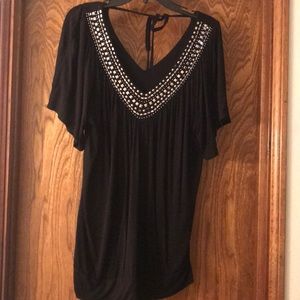 Black bling top like new worn once